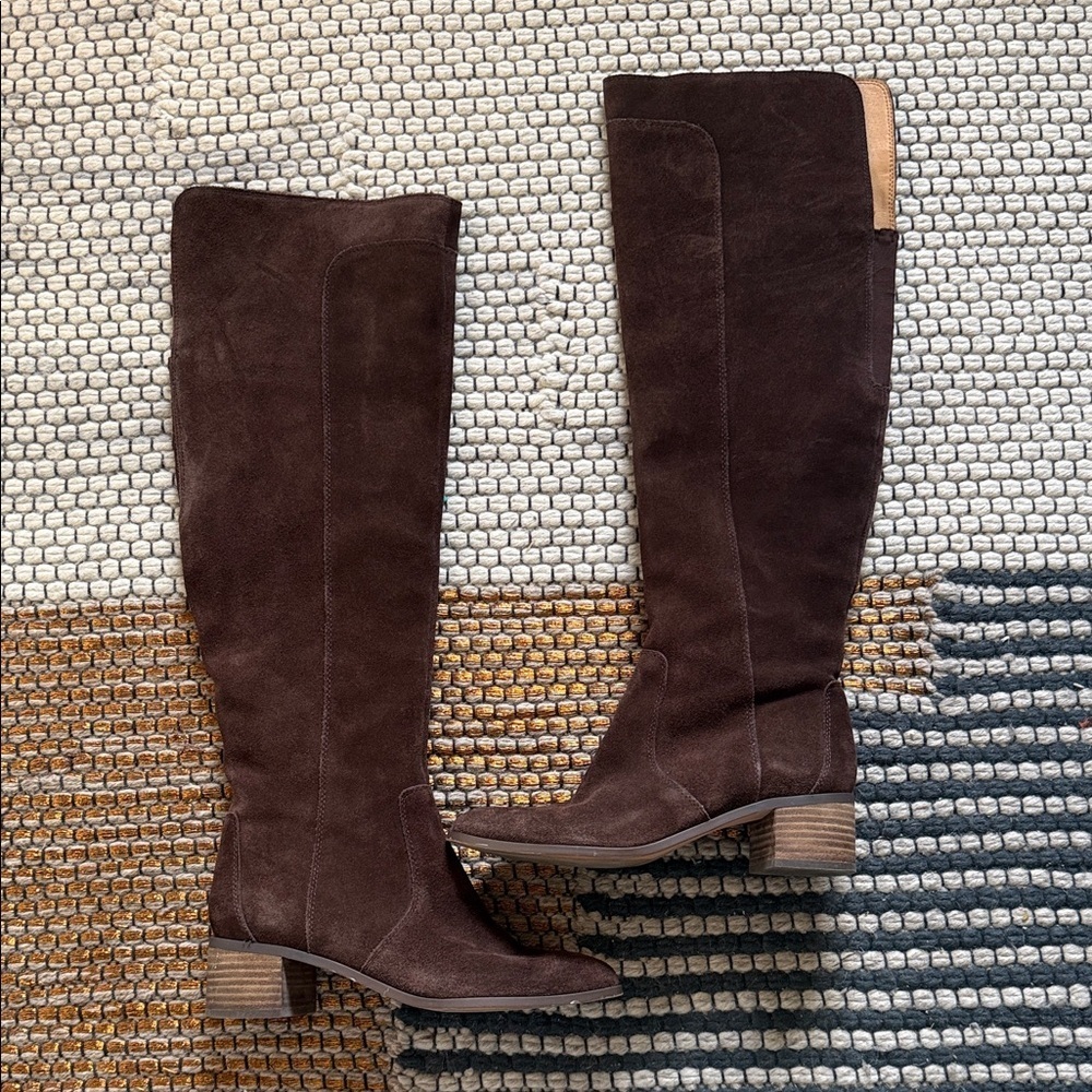 Corso Como  Loval Boot Over the Knee OTK Brown Suede Elastic. Size 8